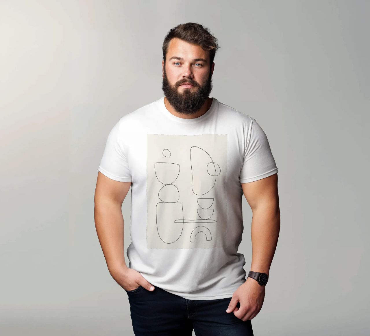 Minimal Abstract Shapes 01 t-shirt da Nadjaa