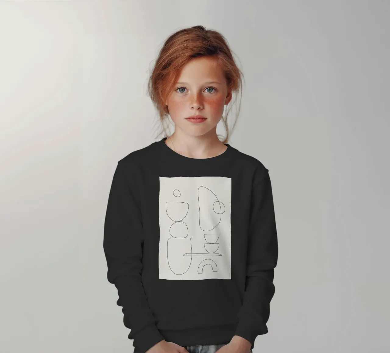 Minimal Abstract Shapes 01 felpa bambino da Nadjaa