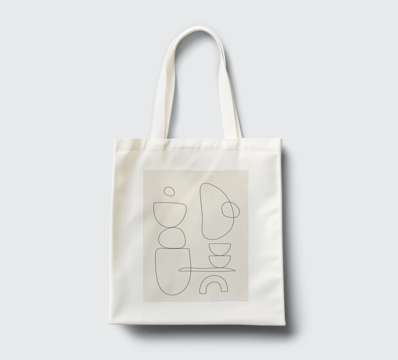 Minimal Abstract Shapes 01 borsa in juta da Nadjaa