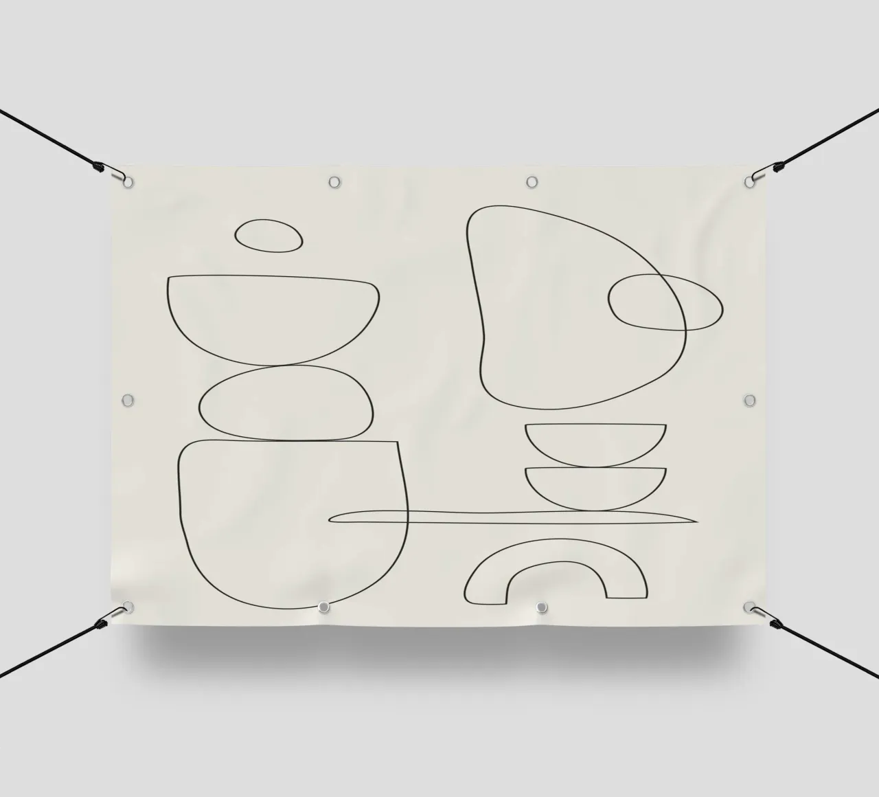 Minimal Abstract Shapes 01 PVC Plane von Nadjaa