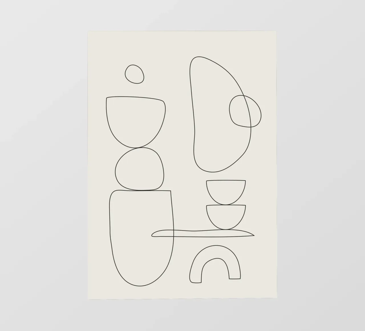 Minimal Abstract Shapes 01 telo in pvc da Nadjaa