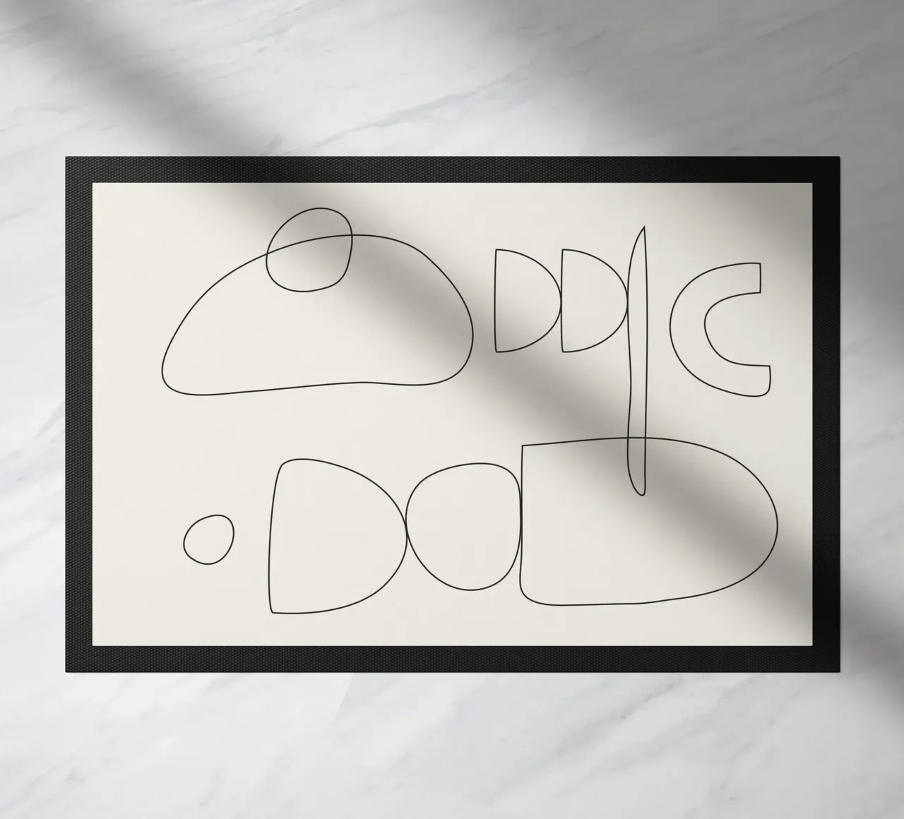 Minimal Abstract Shapes 01 Fußmatte von Nadjaa