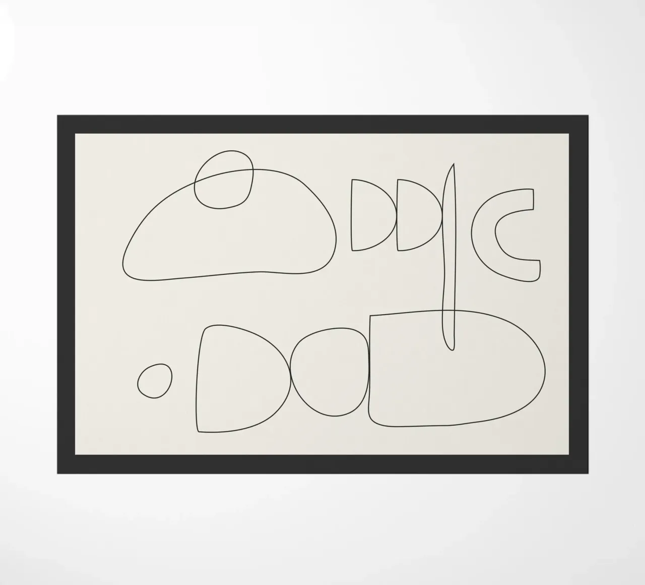 Minimal Abstract Shapes 01 Fußmatte von Nadjaa
