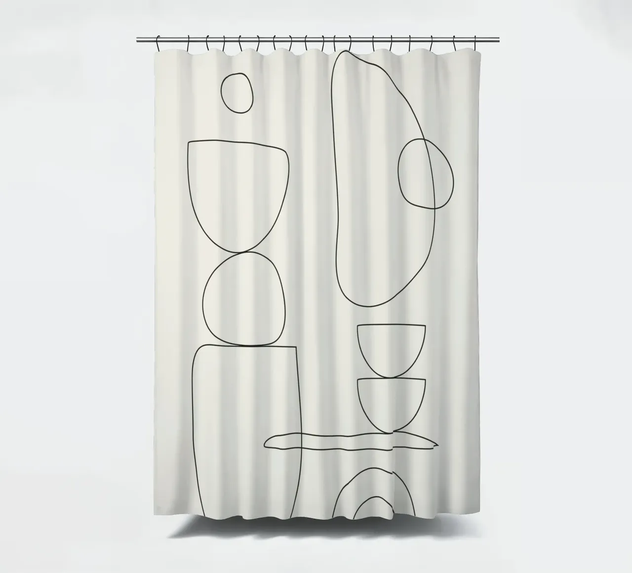 Minimal Abstract Shapes 01 Duschvorhang von Nadjaa