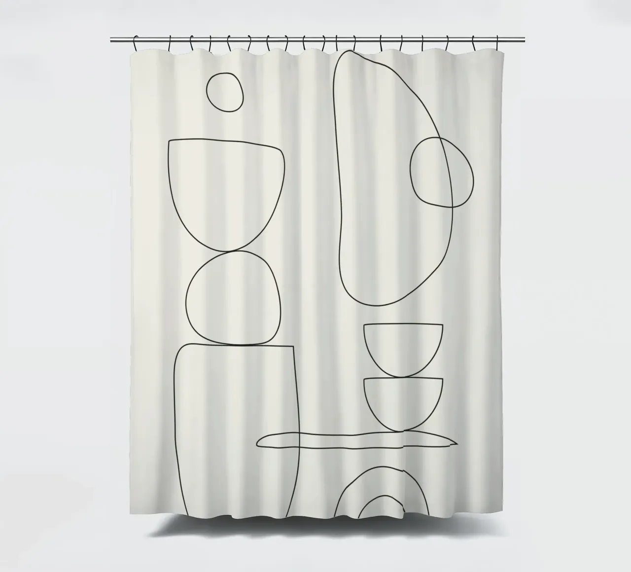 Minimal Abstract Shapes 01 cortina de baño de Nadjaa