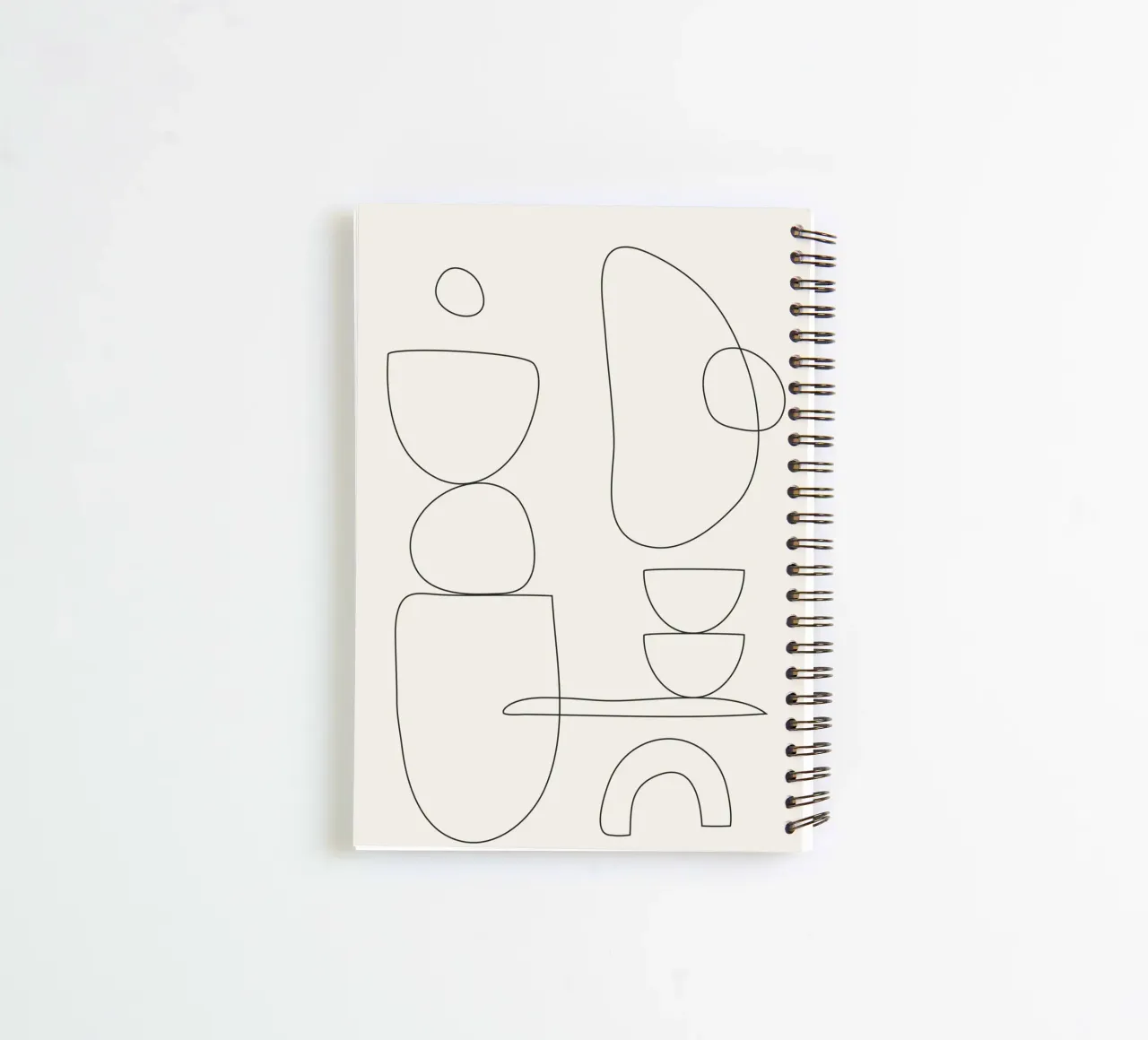 Minimal Abstract Shapes 01 spiral notebook by Nadjaa