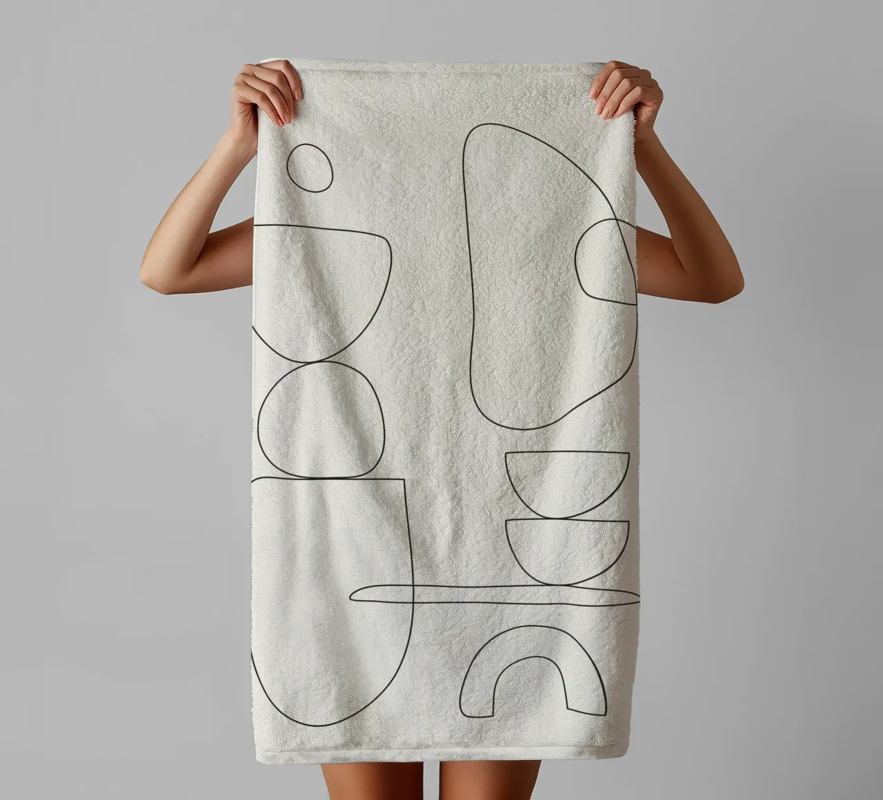 Minimal Abstract Shapes 01 towel by Nadjaa