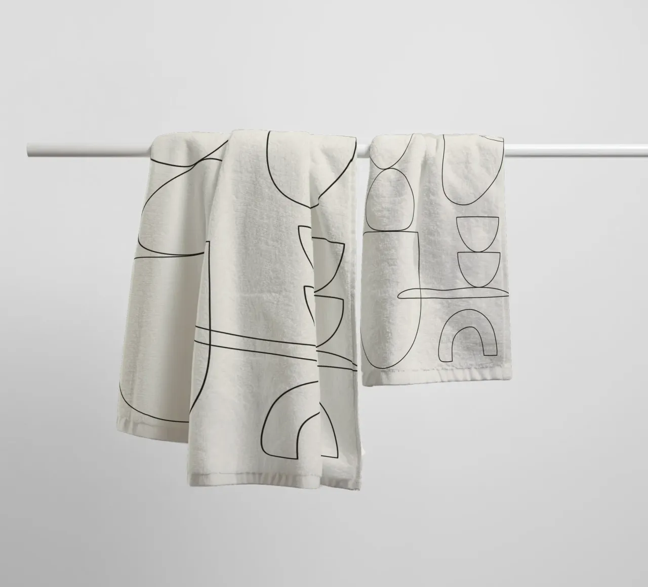 Minimal Abstract Shapes 01 badhanddoek van Nadjaa