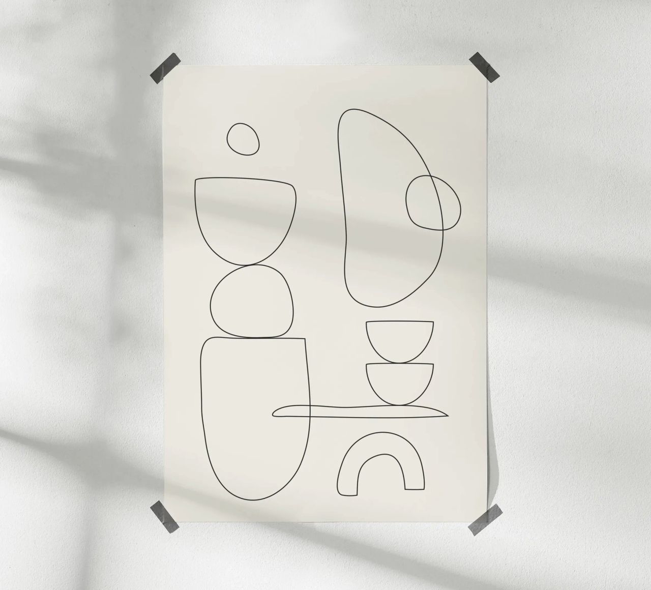 Minimal Abstract Shapes 01 poster da Nadjaa
