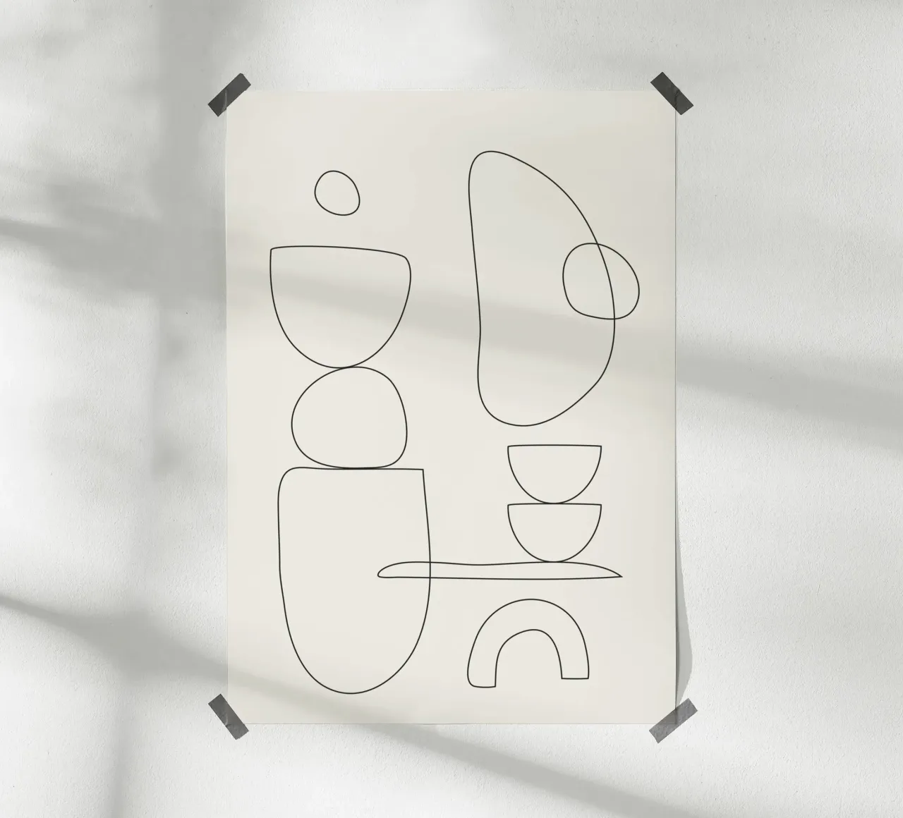 Minimal Abstract Shapes 01 carta hahnemühle da Nadjaa