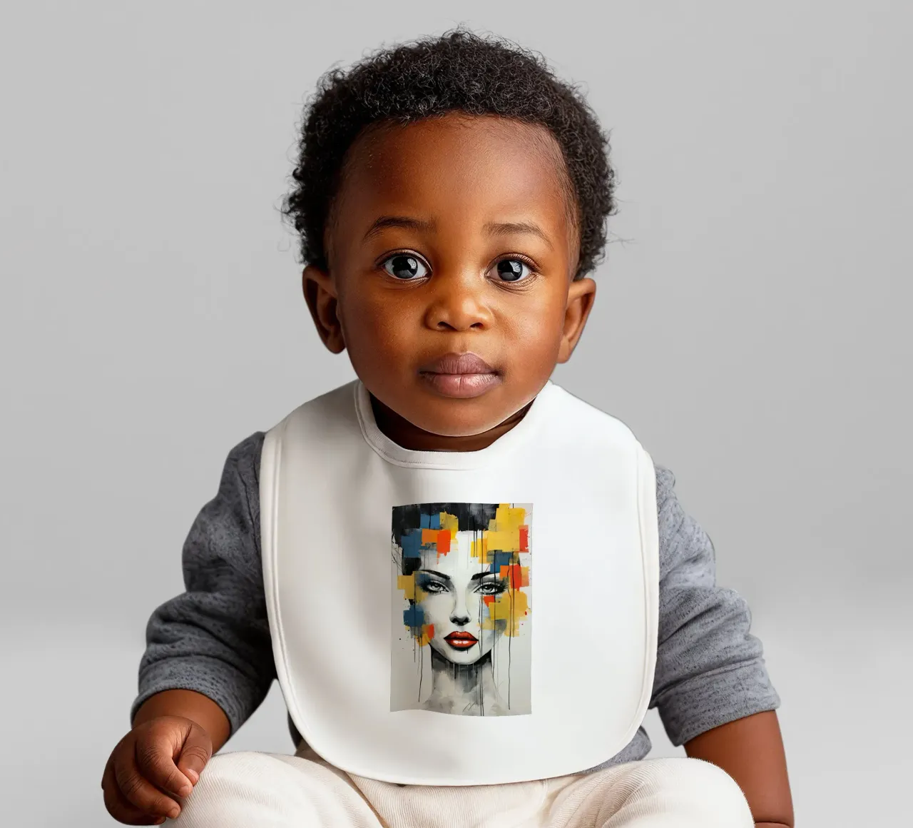 Abstraktes Portret Babylätzchen von Imagine