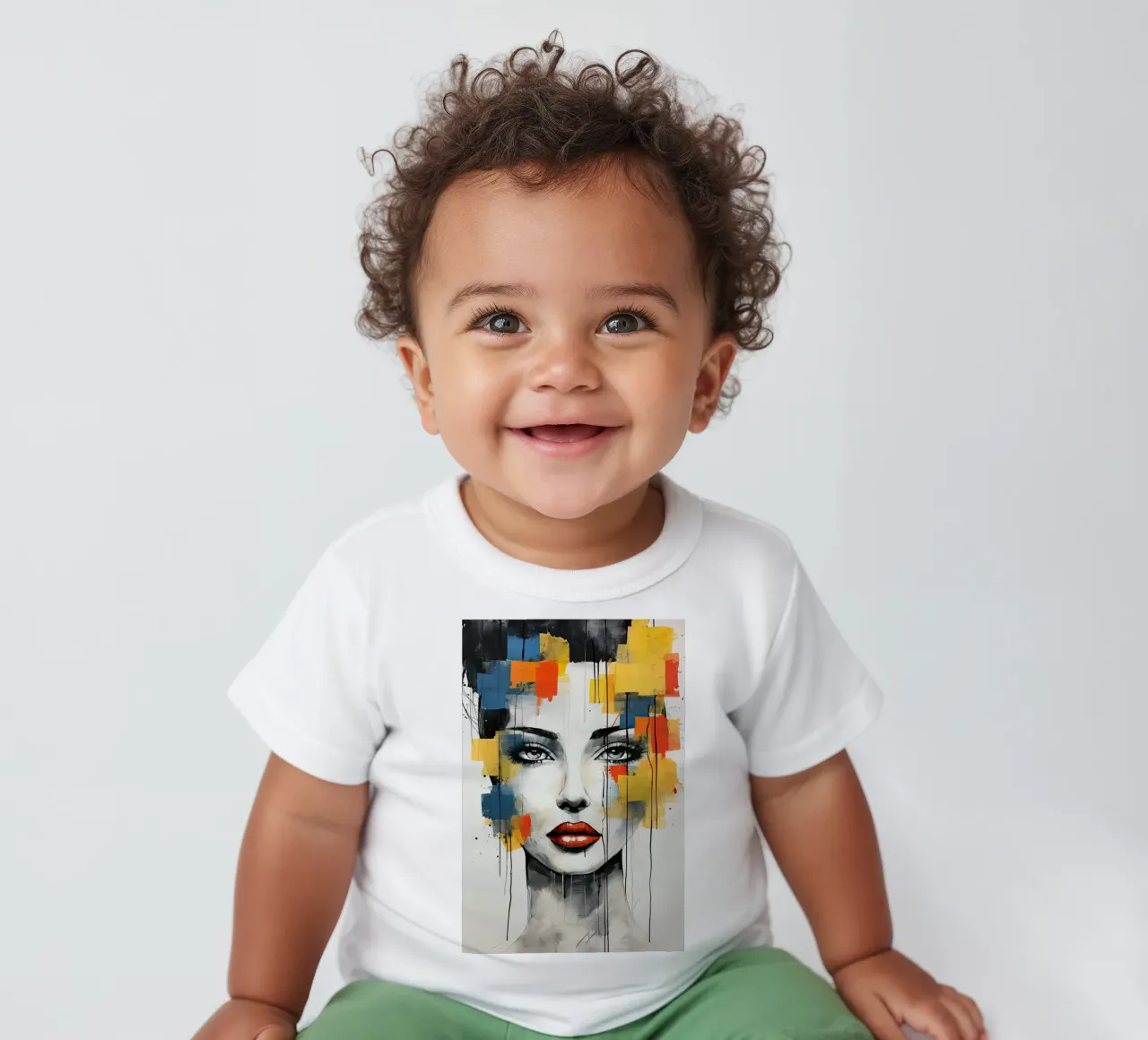 Abstraktes Portret Baby T-Shirt von Imagine