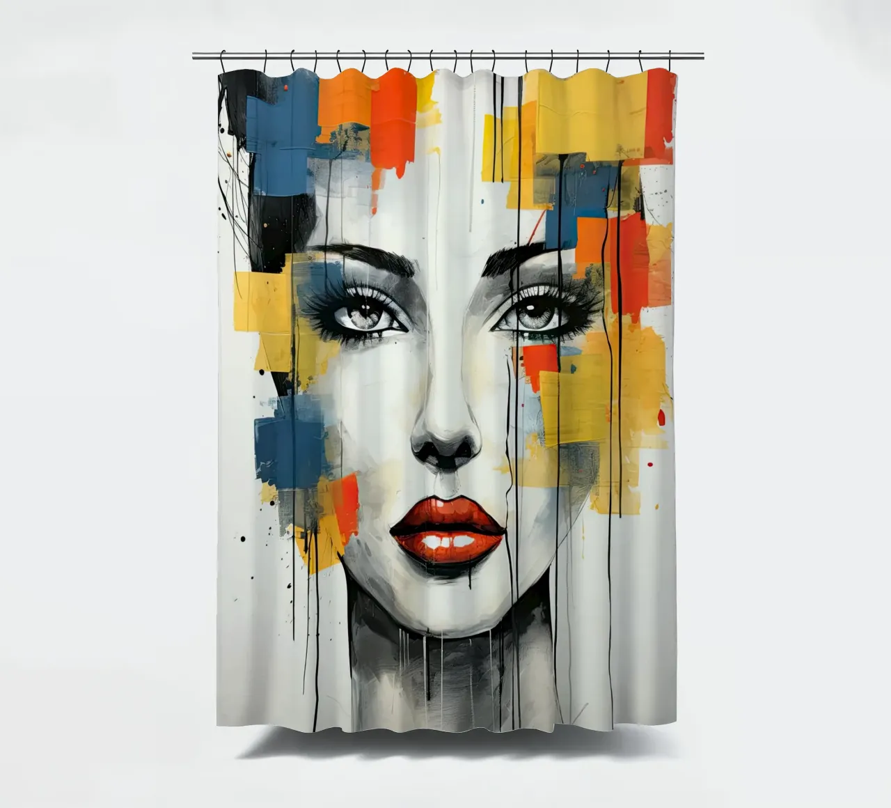 Abstraktes Portret Duschvorhang von Imagine