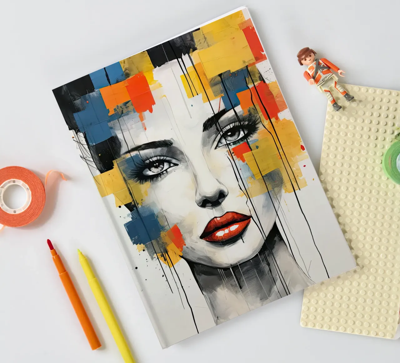 Abstract portret notebook by Imagine