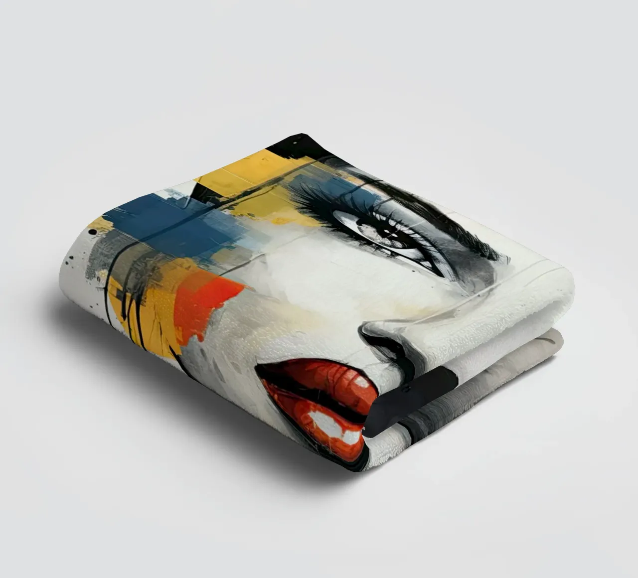 Abstract portret towel by Imagine