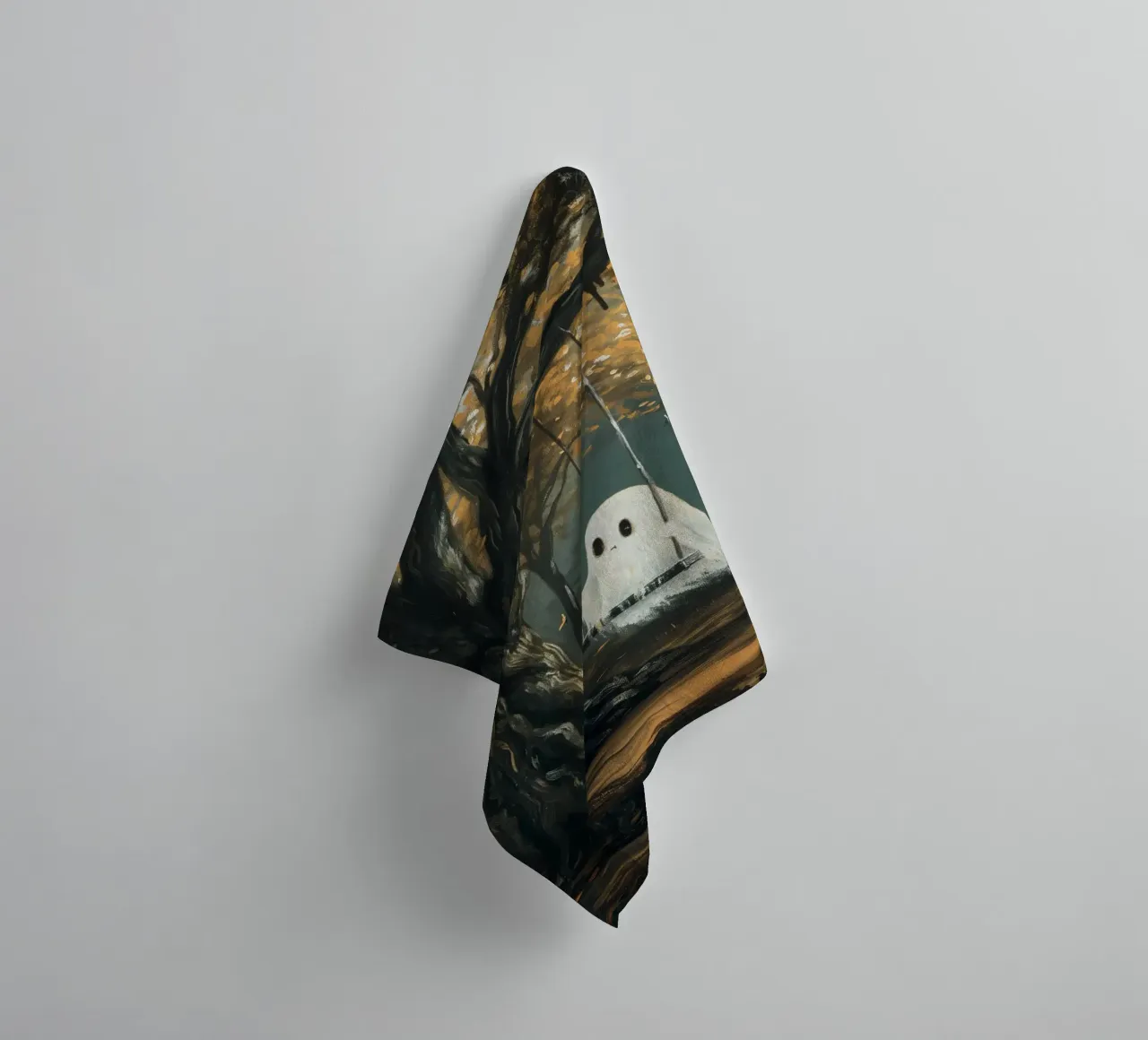 Balançoire fantôme Halloween serviette de bain de Fleur de Lys