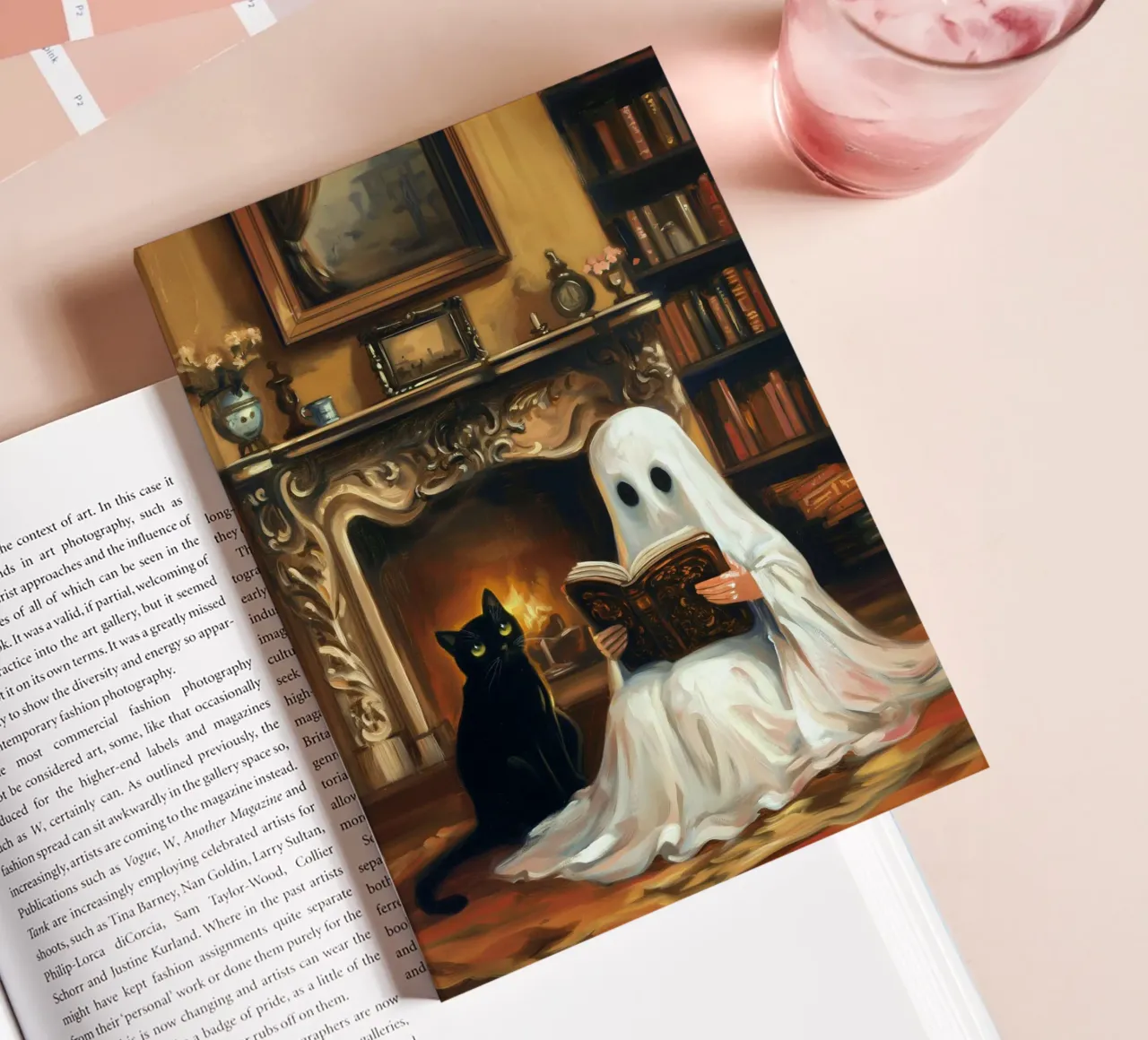 Lecture des fantômes d'Halloween carnet de notes de Fleur de Lys