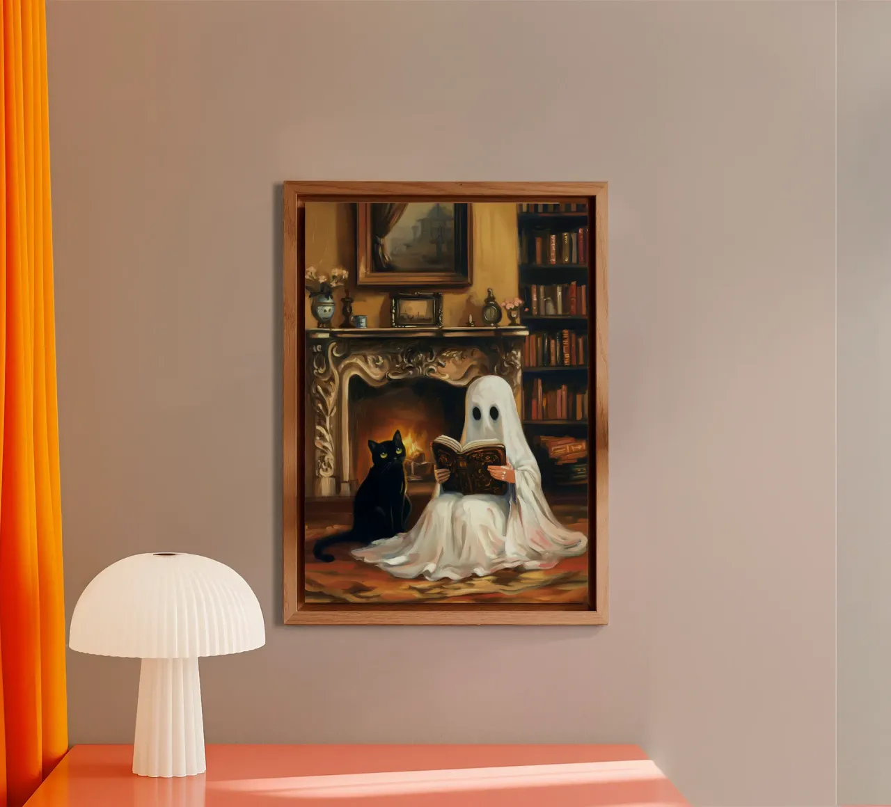 Halloween Ghost Reading alu-dibond by Fleur de Lys
