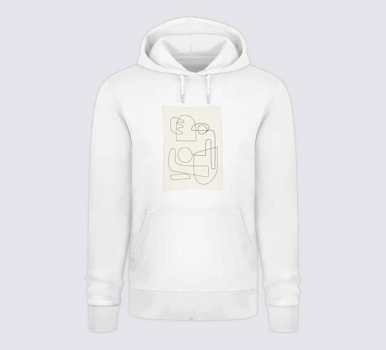 Minimal Abstract Shapes 02 felpa con cappuccio da Nadjaa