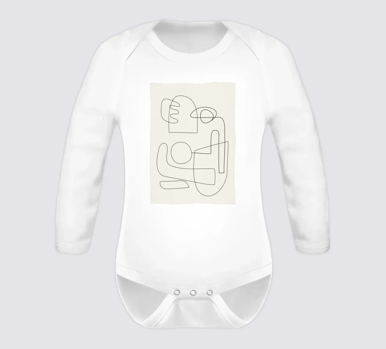 Minimal Abstract Shapes 02 body neonato maniche lunghe da Nadjaa