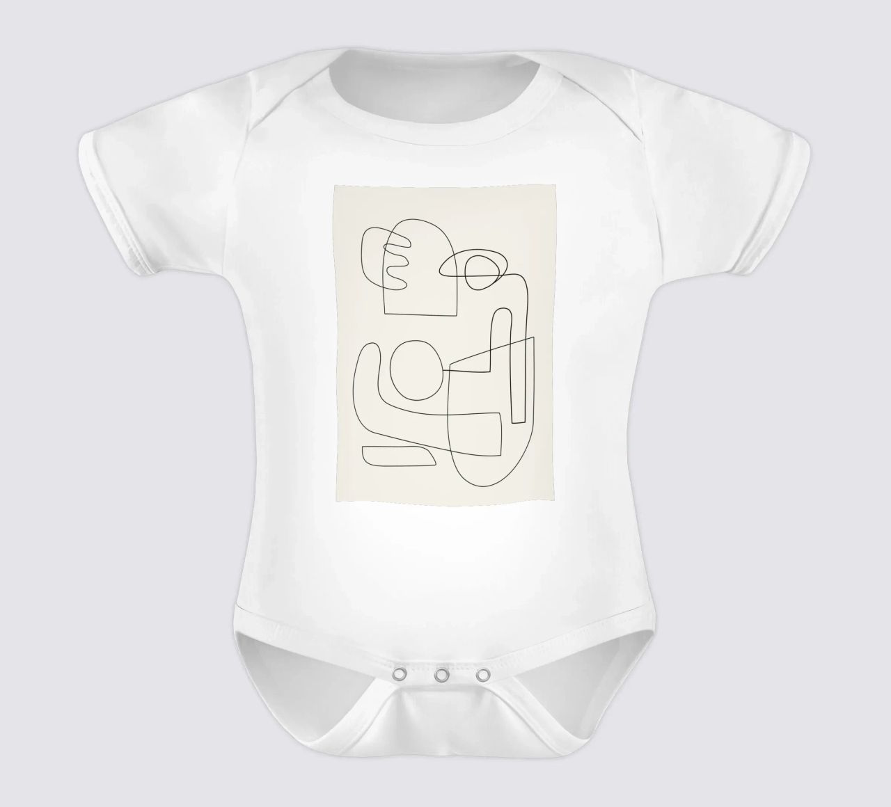 Minimal Abstract Shapes 02 body neonato maniche corte da Nadjaa