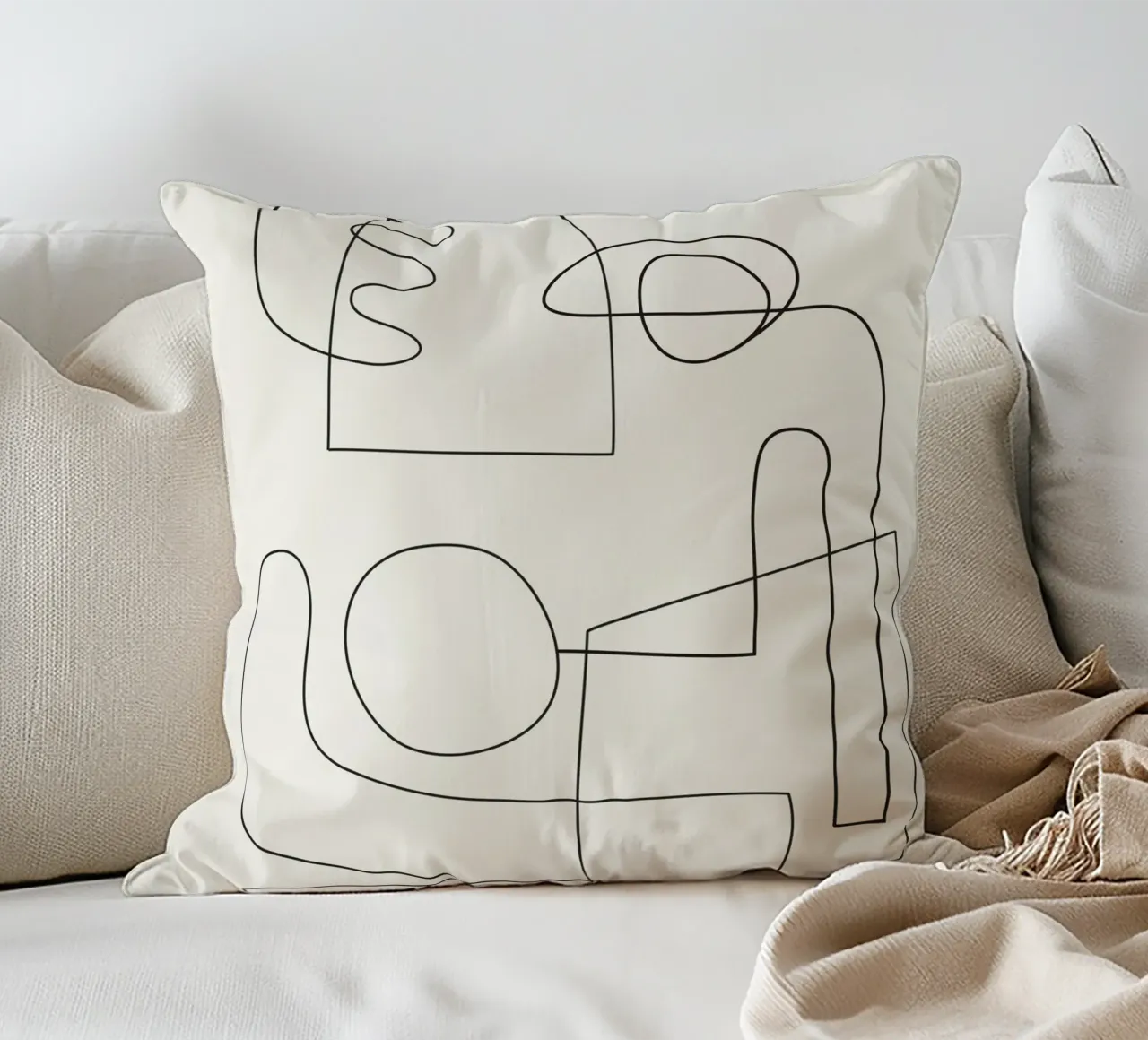 Minimal Abstract Shapes 02 cuscino da Nadjaa