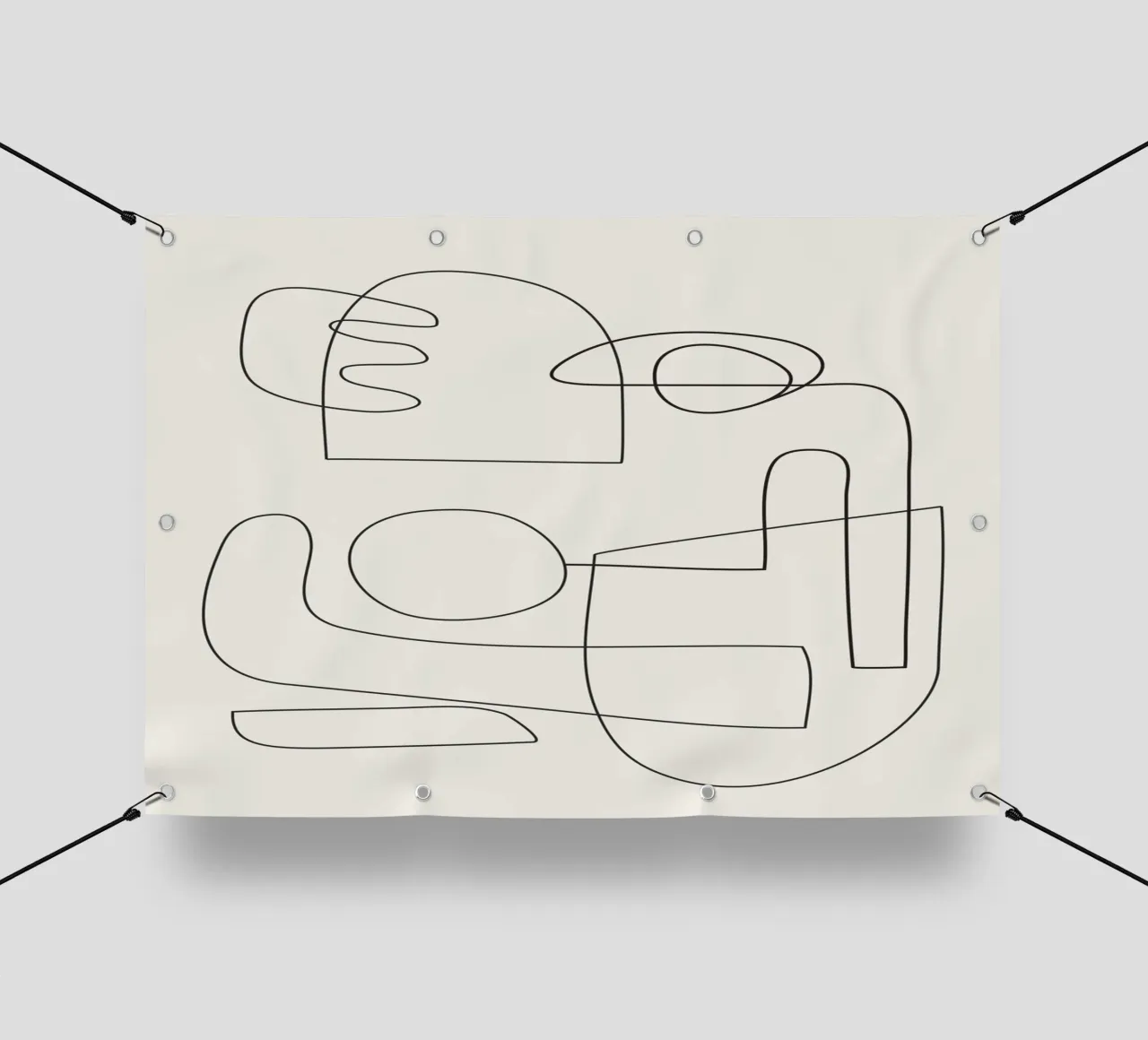 Minimal Abstract Shapes 02 PVC Plane von Nadjaa
