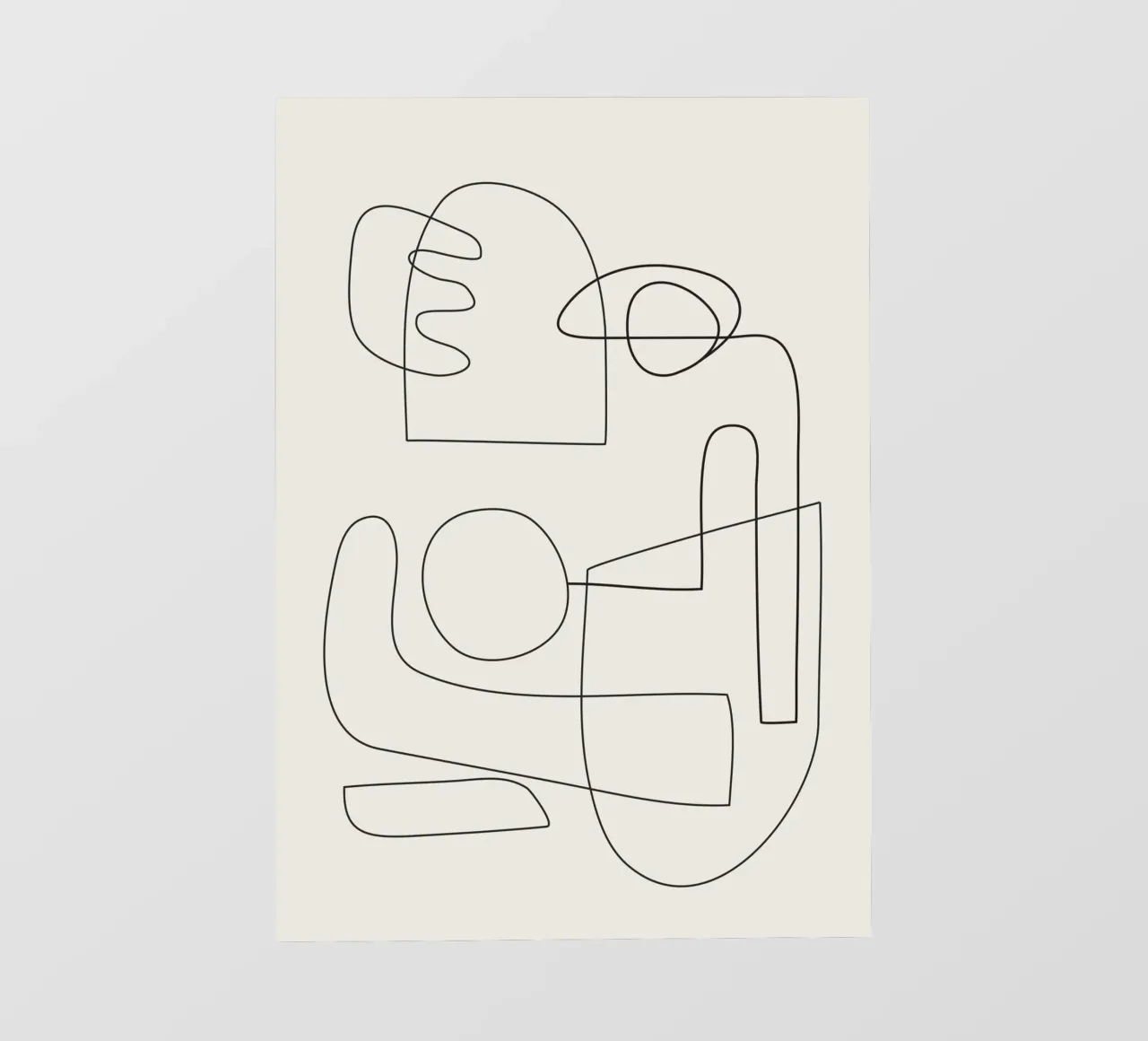 Minimal Abstract Shapes 02 PVC Plane von Nadjaa