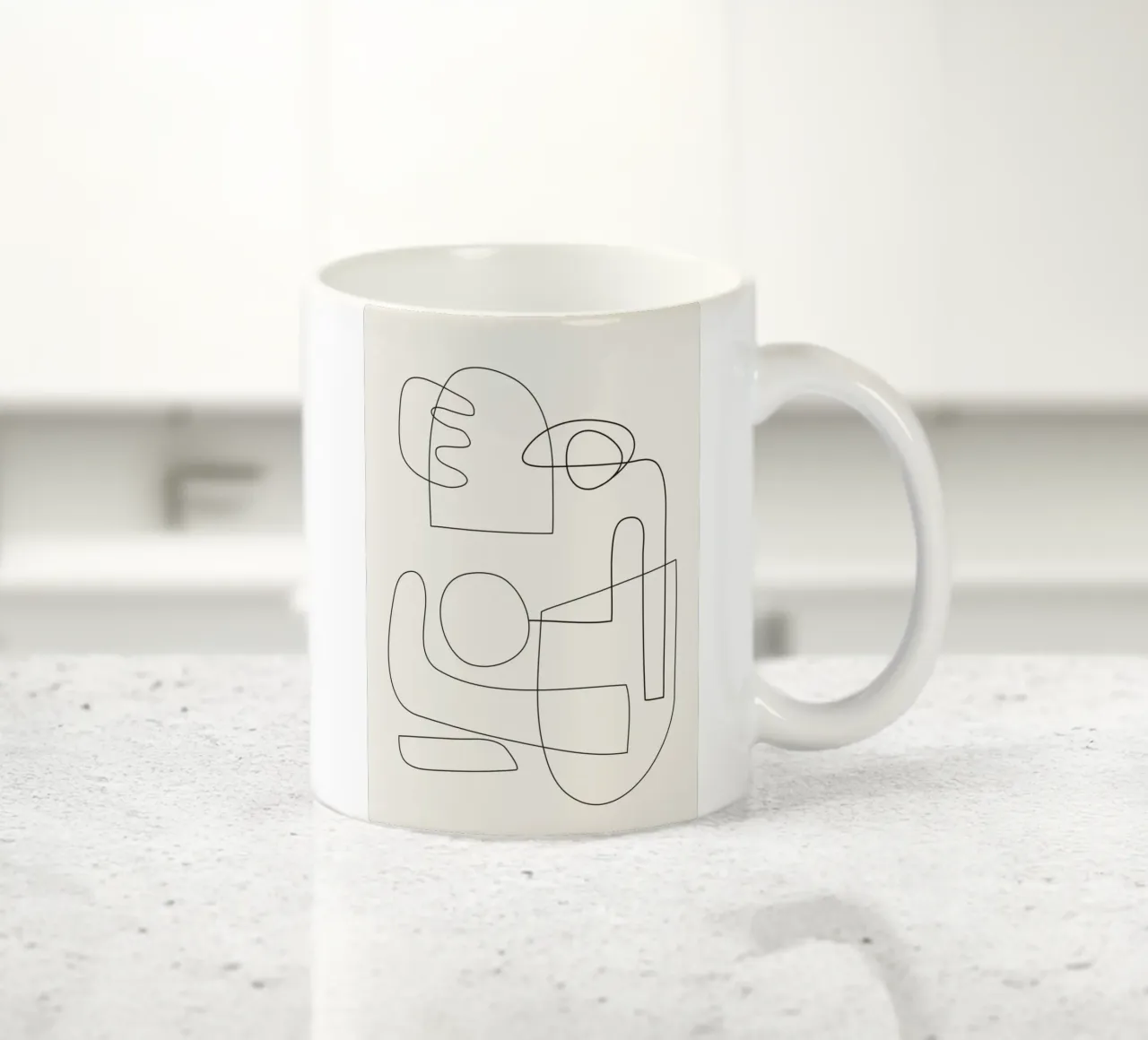 Minimal Abstract Shapes 02 taza de cerámica de Nadjaa