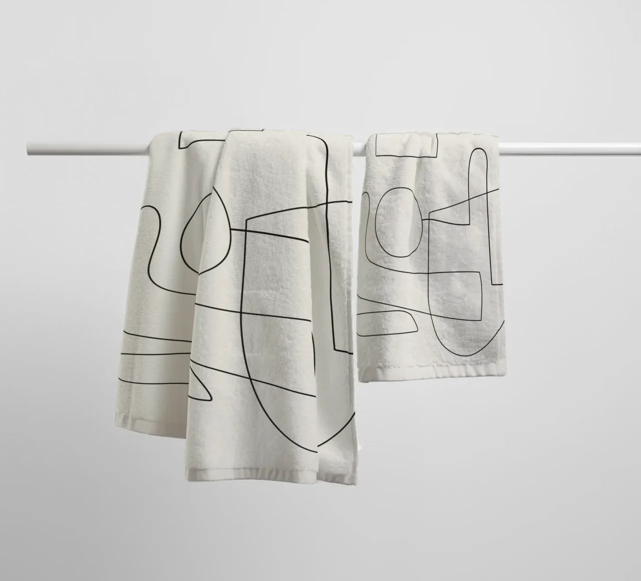 Minimal Abstract Shapes 02 towel by Nadjaa