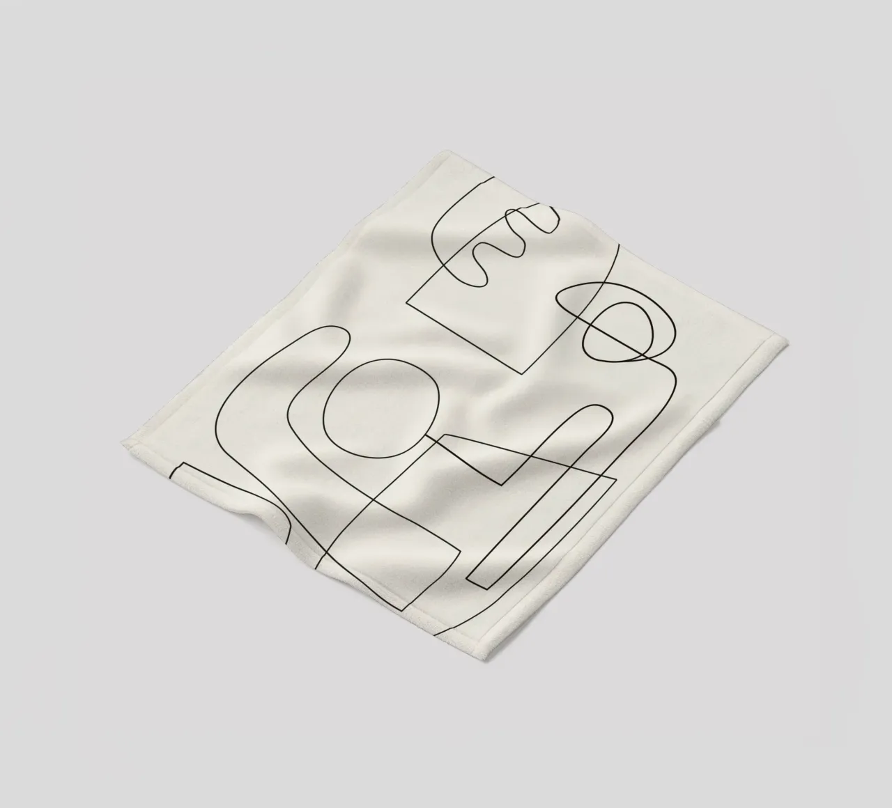 Minimal Abstract Shapes 02 fleece blanket by Nadjaa