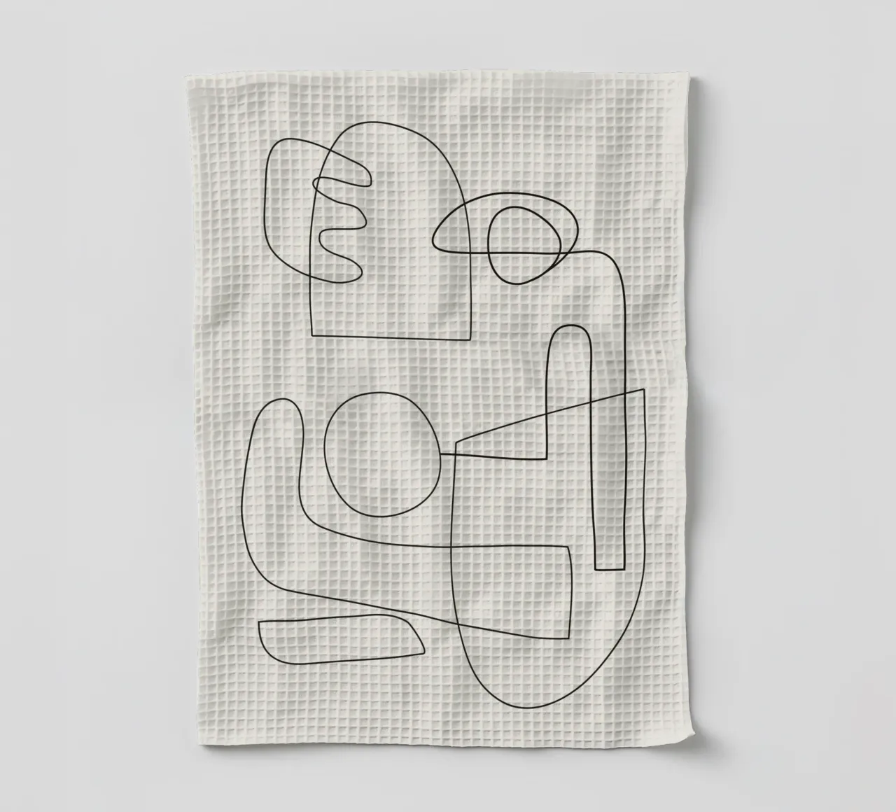 Minimal Abstract Shapes 02 tea towel by Nadjaa