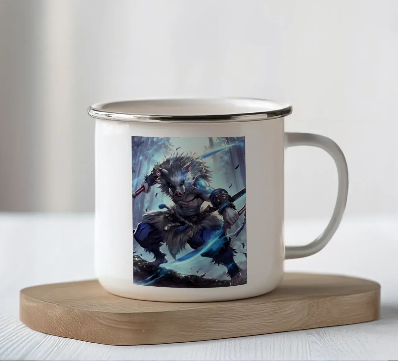 Inosuke Hashibira Uccisore di Demoni tazza in smalto da Fleur de Lys