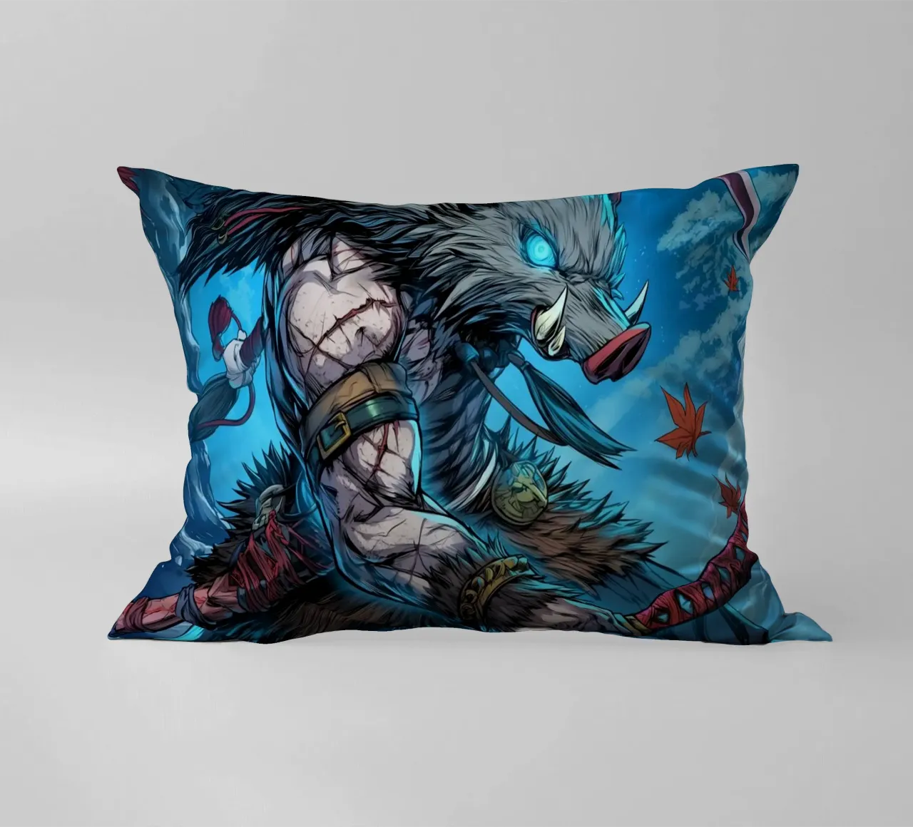 Inosuke Hashibira Uccisore di Demoni cuscino da Fleur de Lys