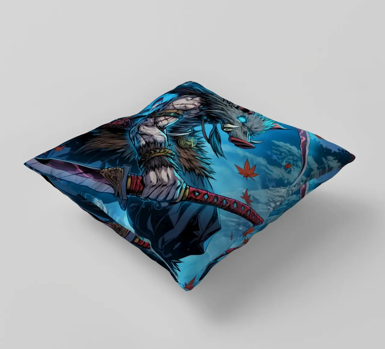 Inosuke Hashibira Uccisore di Demoni cuscino da Fleur de Lys