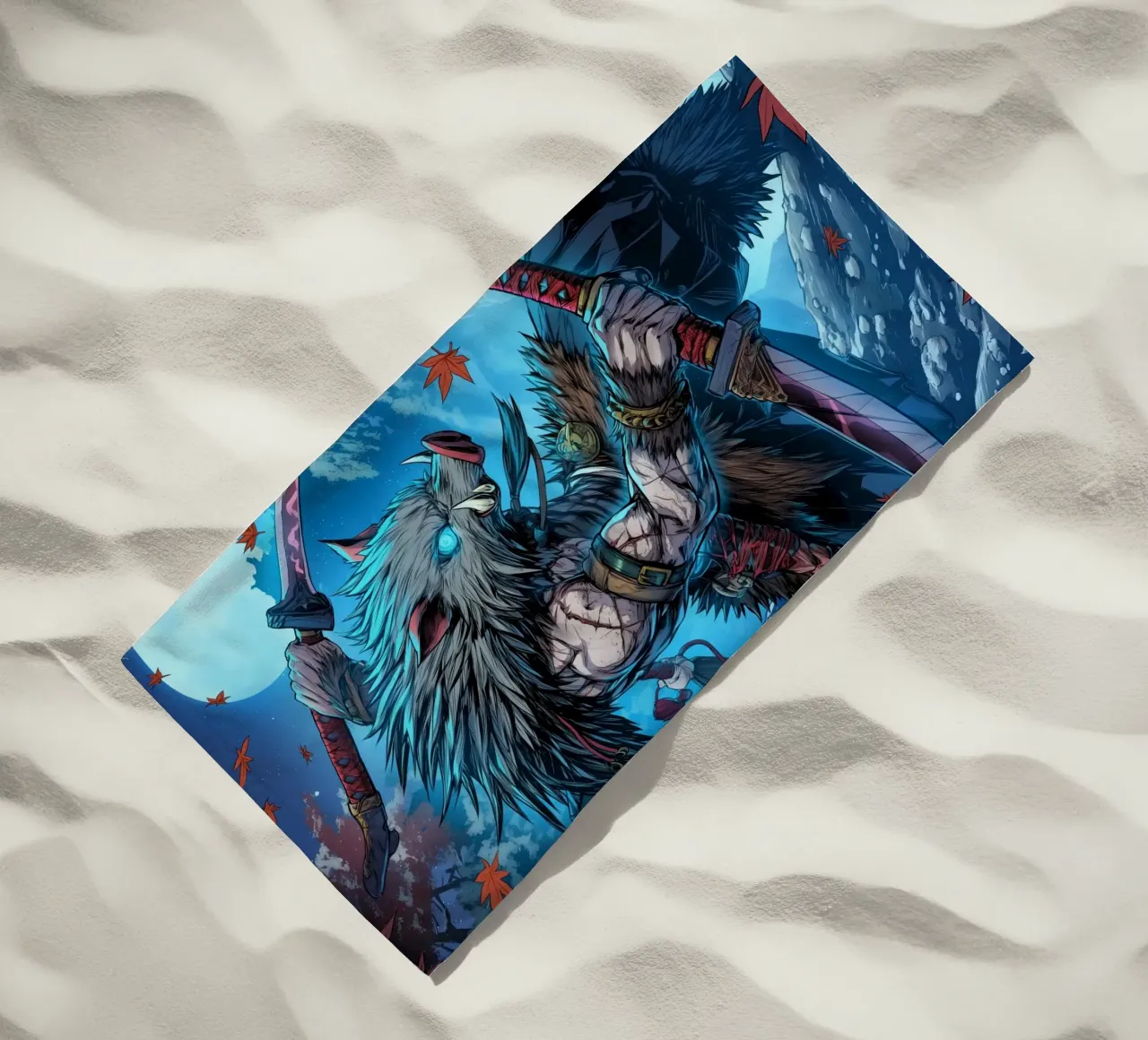 Inosuke Hashibira Uccisore di Demoni telo mare da Fleur de Lys