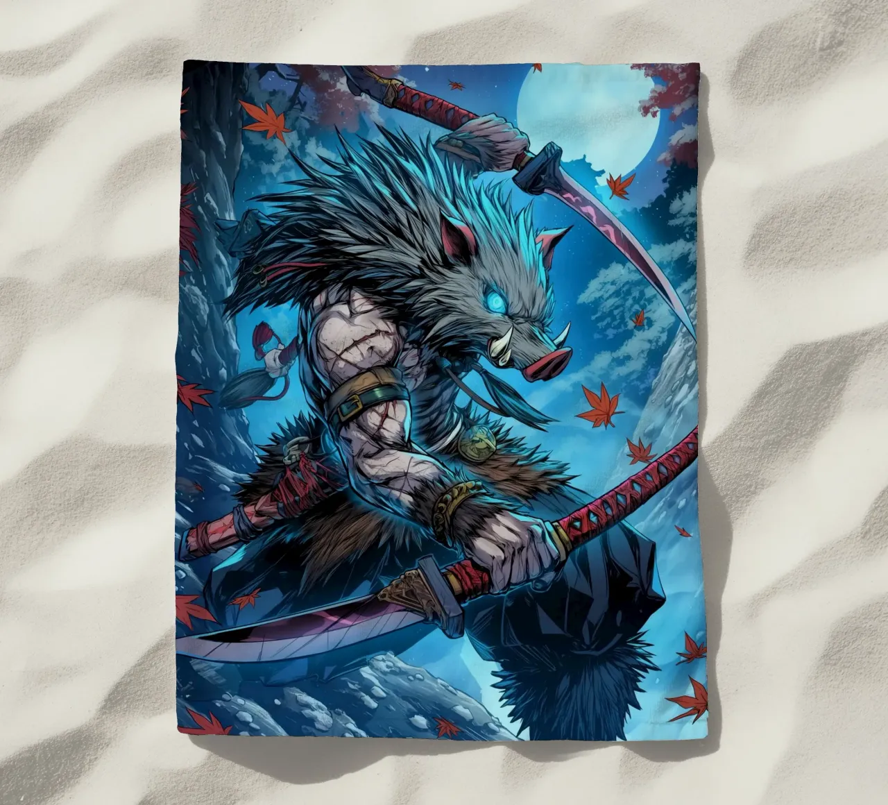 Inosuke Hashibira Uccisore di Demoni telo mare da Fleur de Lys