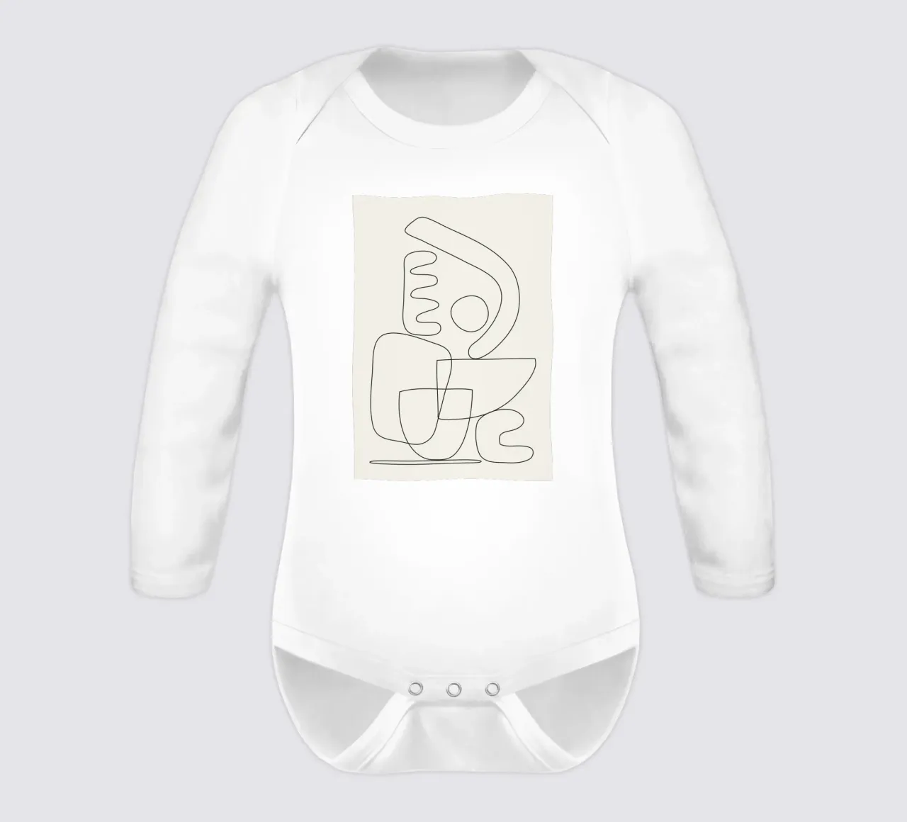 Minimal Abstract Shapes 03 body neonato maniche lunghe da Nadjaa