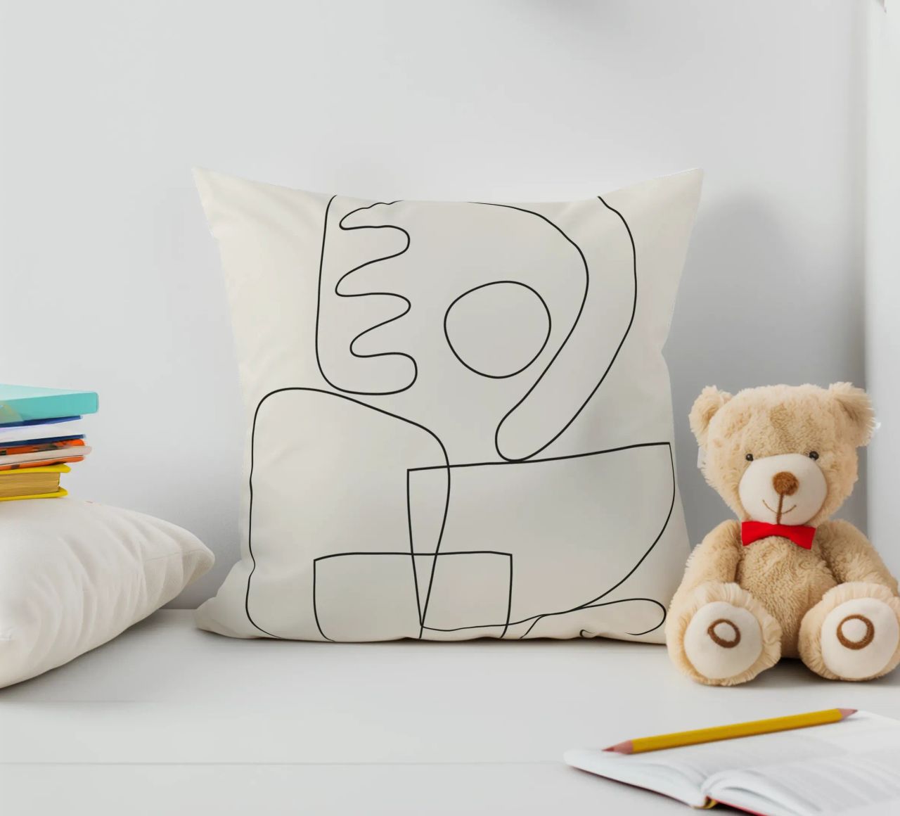Minimal Abstract Shapes 03 decorative cushion by Nadjaa