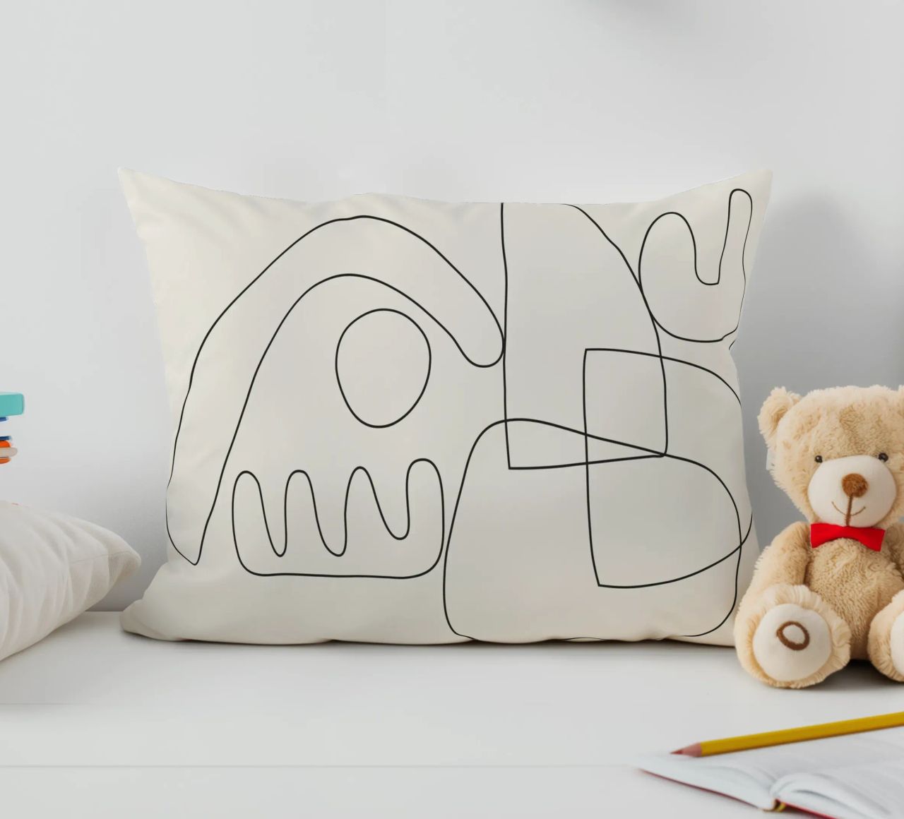 Minimal Abstract Shapes 03 decorative cushion by Nadjaa
