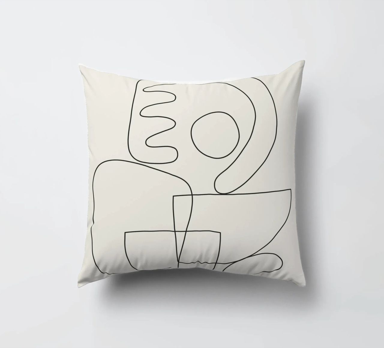 Minimal Abstract Shapes 03 decorative cushion by Nadjaa