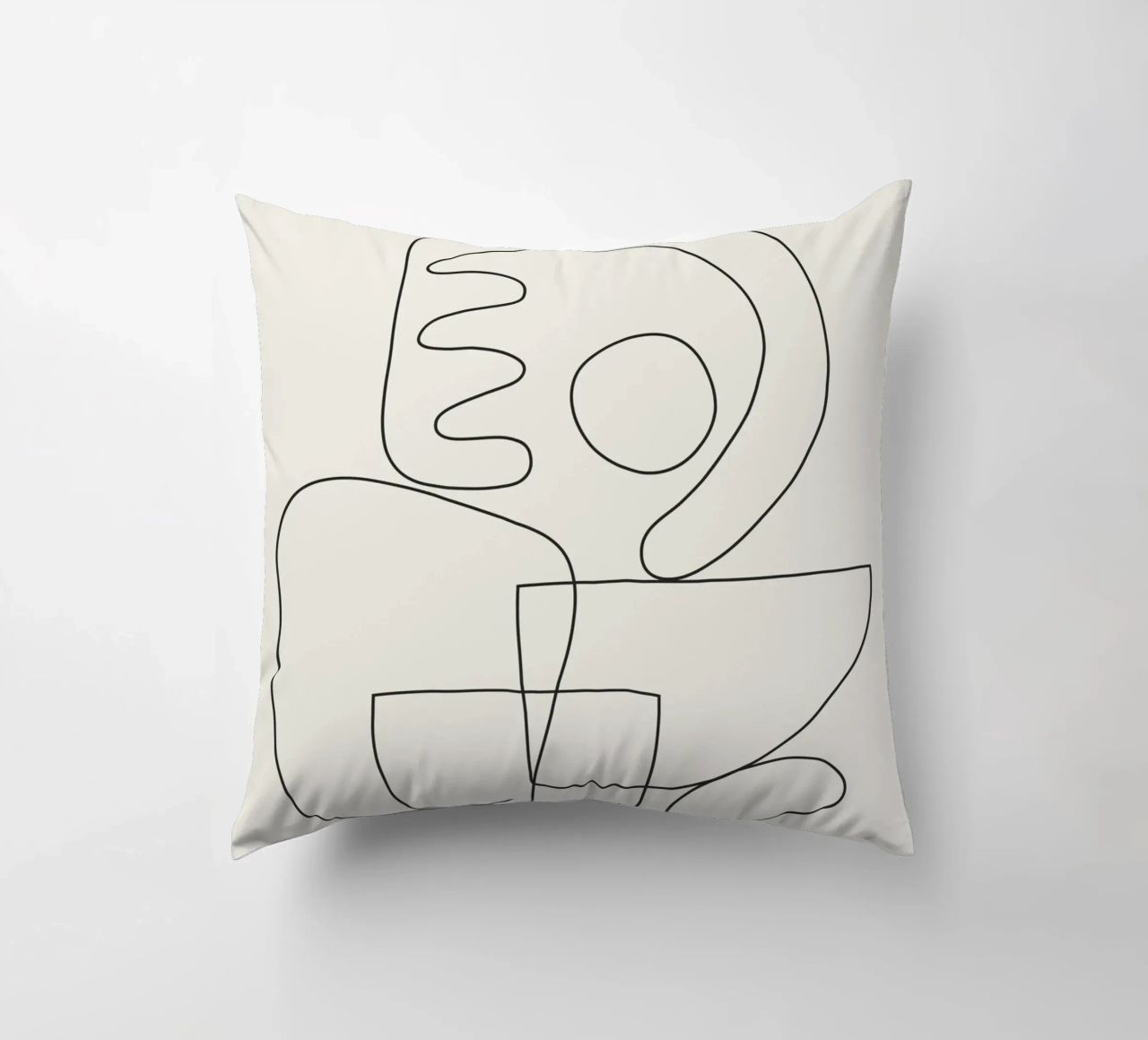 Minimal Abstract Shapes 03 decorative cushion by Nadjaa