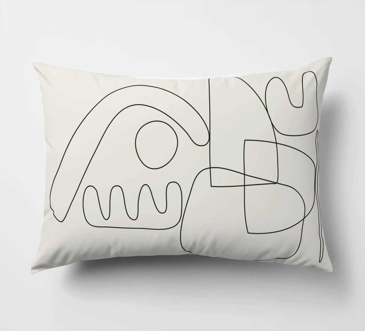 Minimal Abstract Shapes 03 decorative cushion by Nadjaa