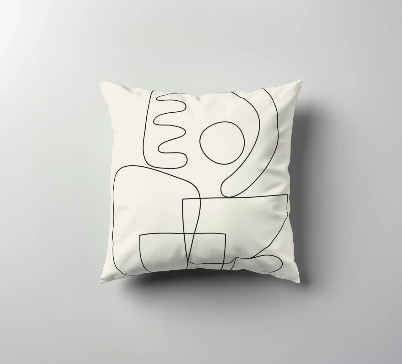 Minimal Abstract Shapes 03 decorative cushion by Nadjaa
