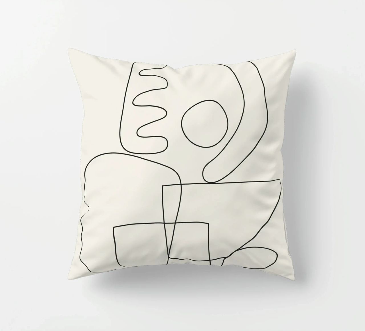Minimal Abstract Shapes 03 decorative cushion by Nadjaa