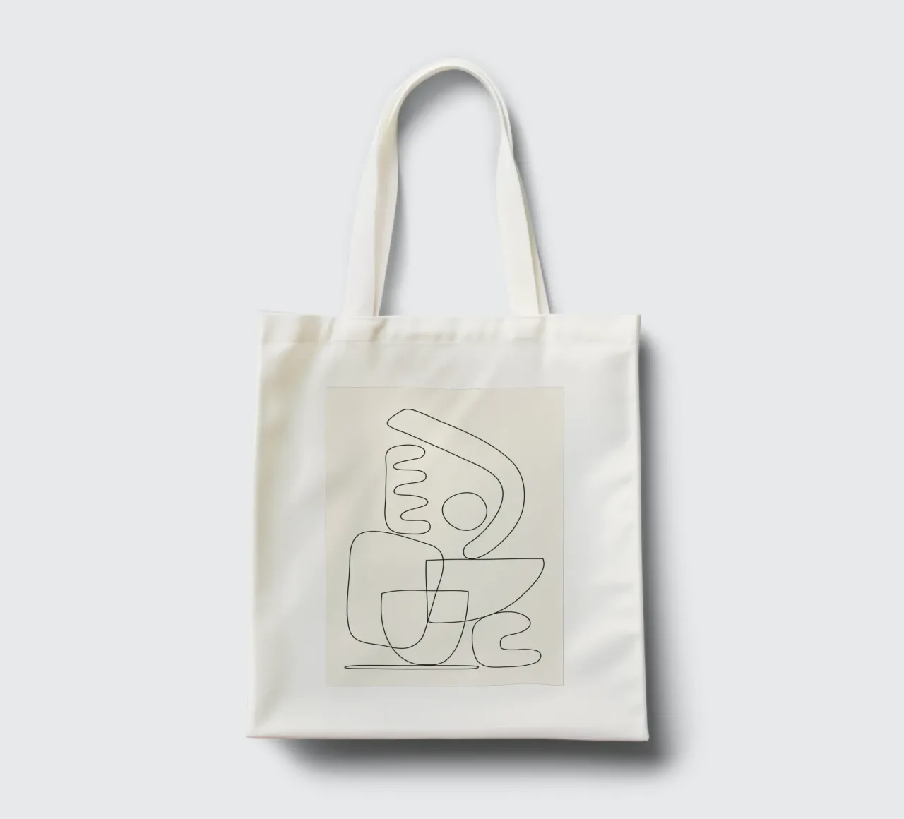 Minimal Abstract Shapes 03 borsa in juta da Nadjaa