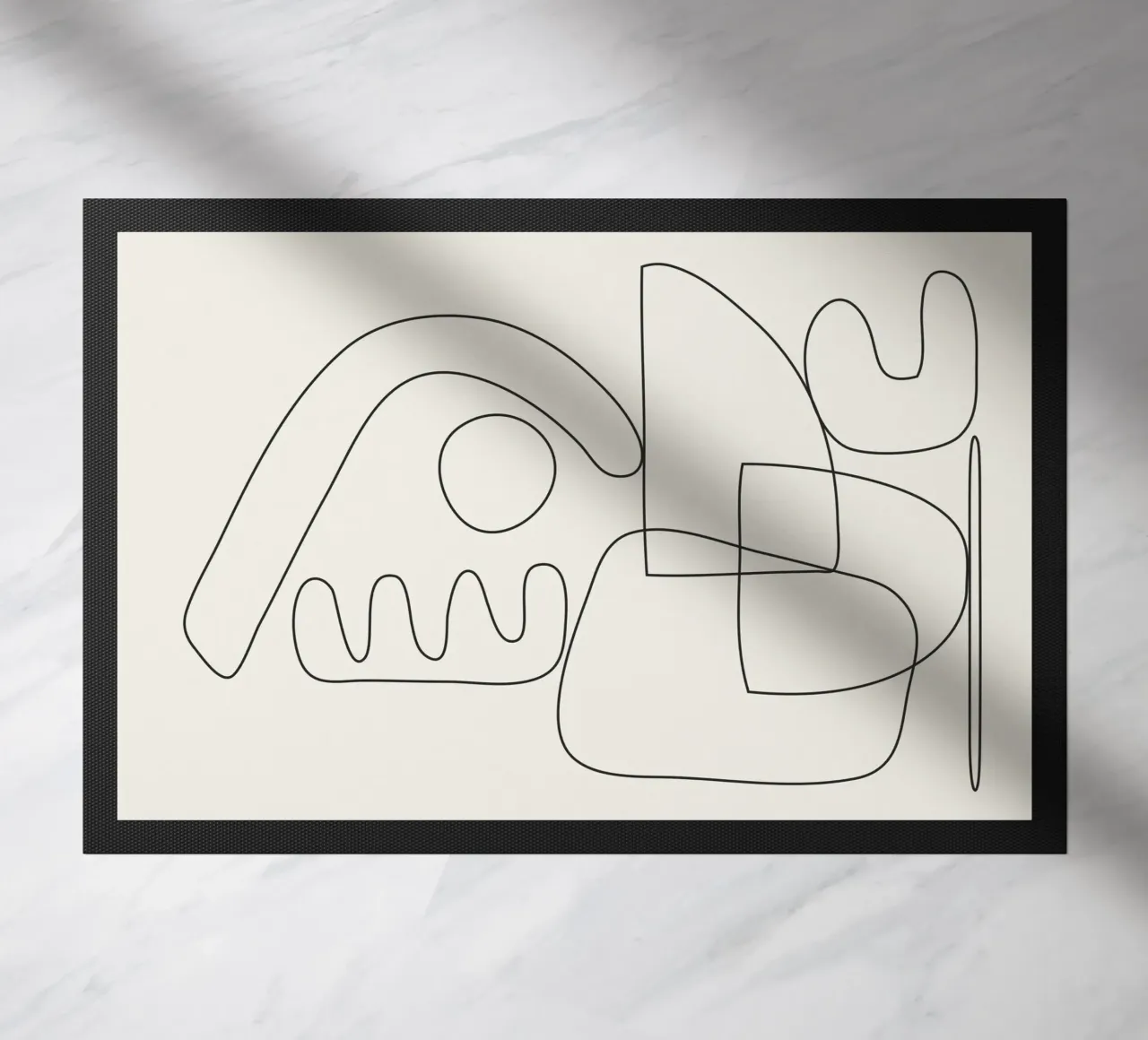 Minimal Abstract Shapes 03 Fußmatte von Nadjaa