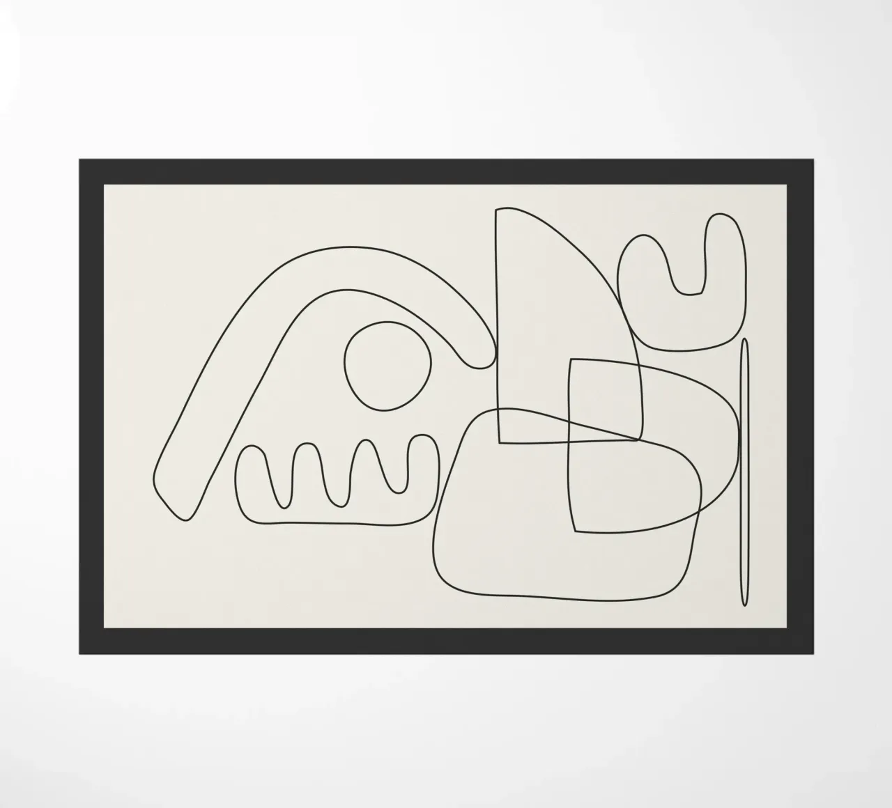 Minimal Abstract Shapes 03 paillasson de Nadjaa