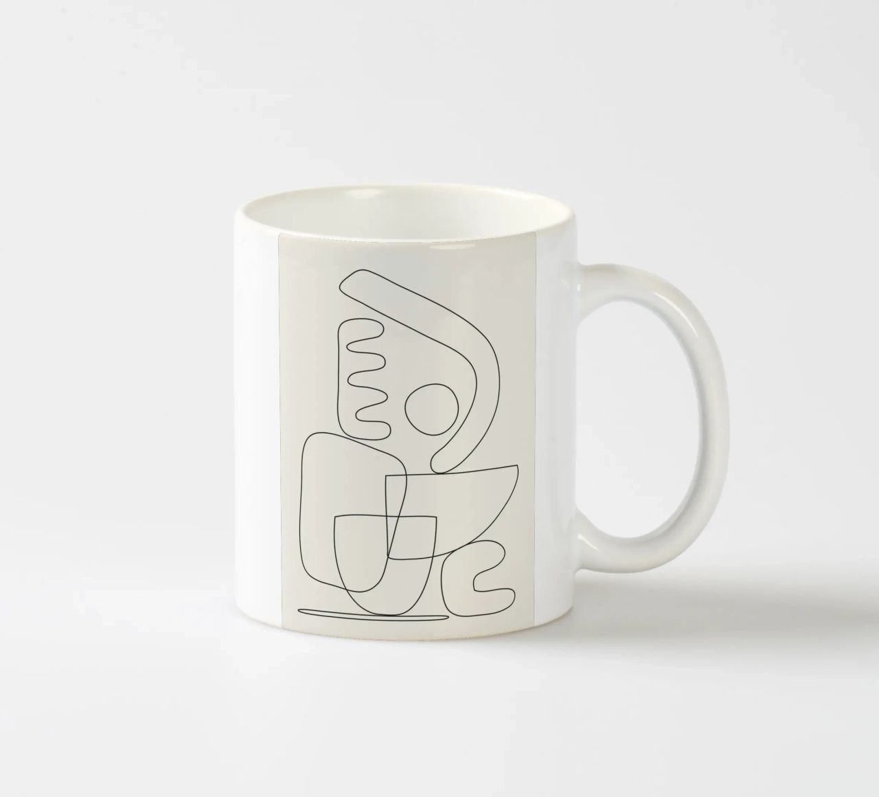 Minimal Abstract Shapes 03 ceramic mug by Nadjaa