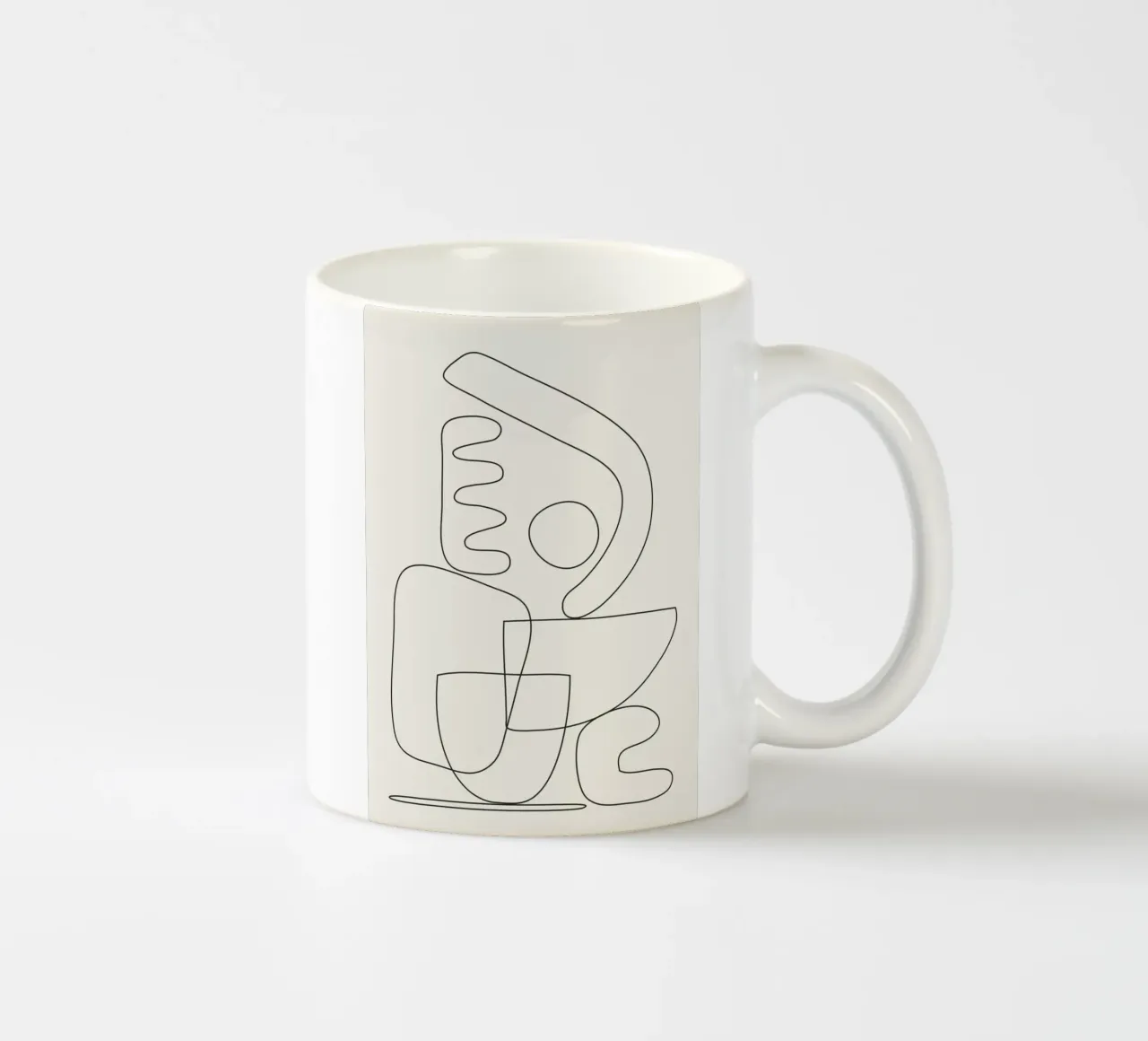Minimal Abstract Shapes 03 Keramik Tasse von Nadjaa